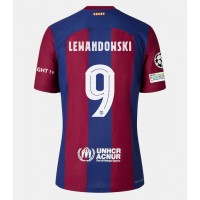 Stroje piłkarskie Barcelona Robert Lewandowski #9 Koszulka Podstawowej dla damskie 2023-24 Krótki Rękaw